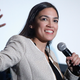 US Representative Alexandria Ocasio-Cortez on stage during the 2019 Athena Film Festival closing night film, ‘Knock Down the House’ at Barnard College on March 3, 2019 in New York City.